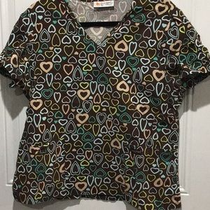 Peaches scrub top